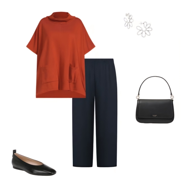 Eileen Fisher Woman Georgette Silk Wide Leg Pants Size 1X Color Black - Picture 6 of 16